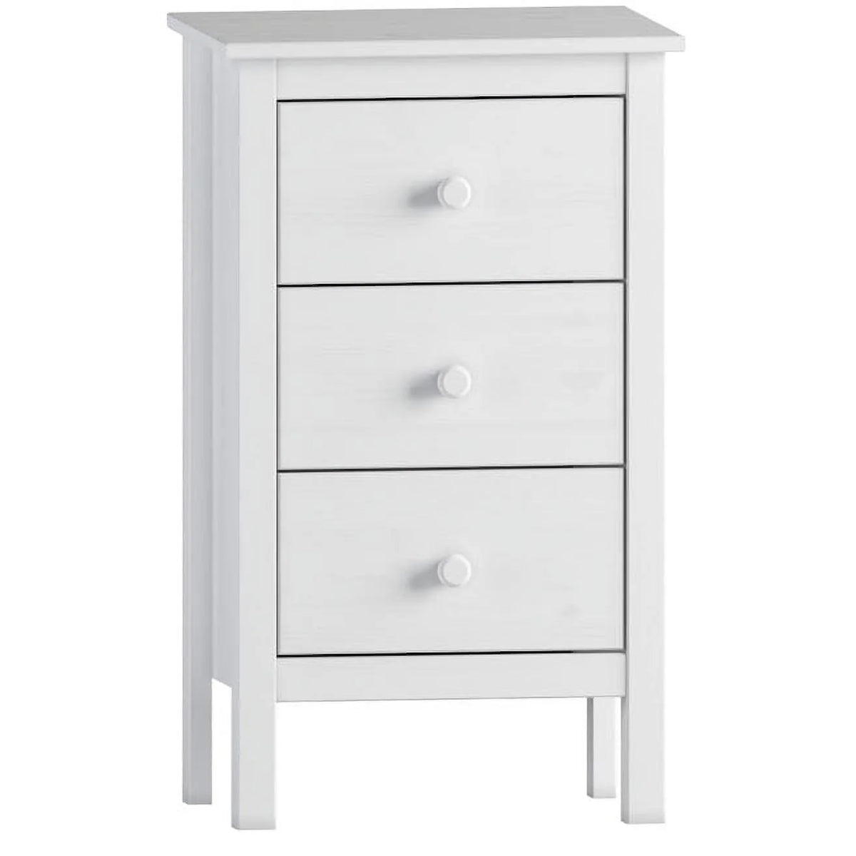 White 3 Drawer Extra Tall Nightstand S288713