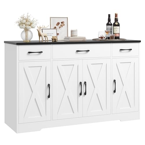Ash Grey Buffet Sideboard Cabinet with Drawers S419686