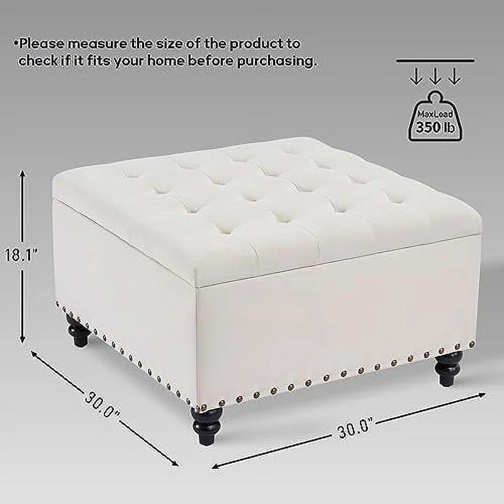 Square Tufted Ottoman F936427