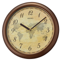 12" World Map Wall Clock W651