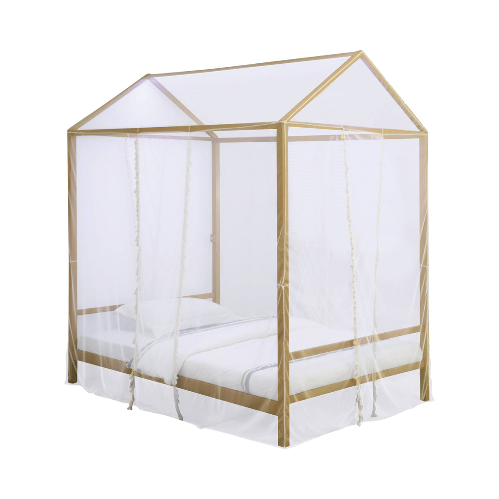 Twin Canopy Bed in Gold I591