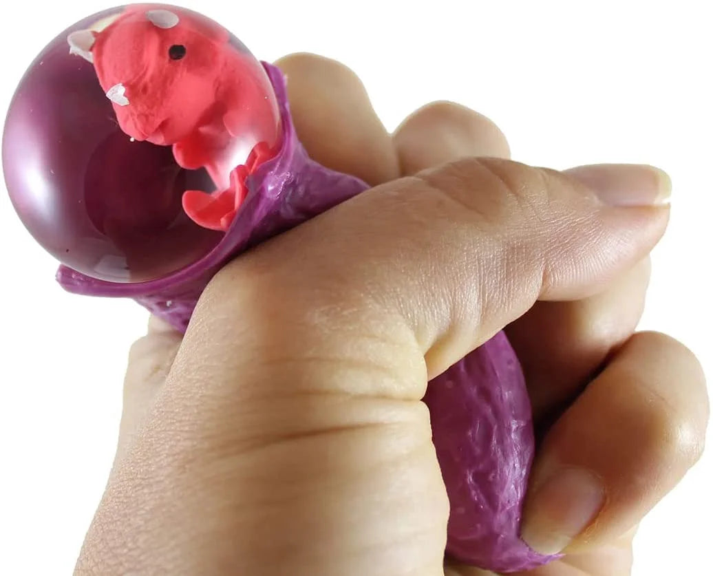 Set of 4 Hatching Dinosaur Egg Squeeze Stress Ball Sensory Fidget Toy C250163