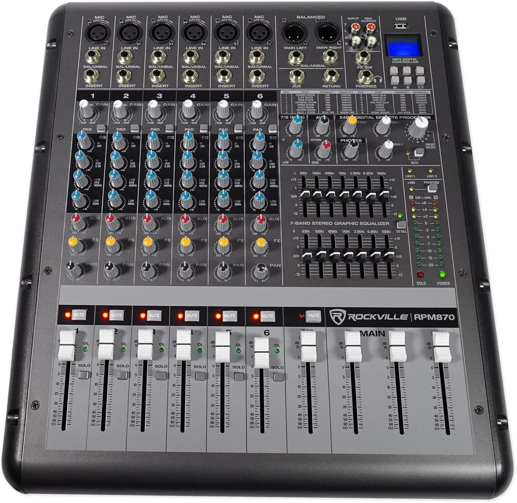 2000w Powered 4 Channel Mixer Stereo Amplifier with Bluetooth O284706