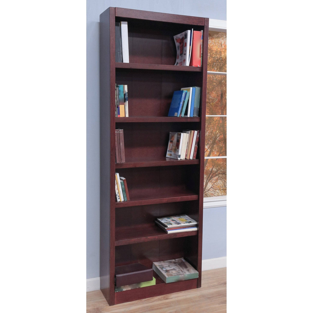 Cherry 6 Shelves Bookcase B994