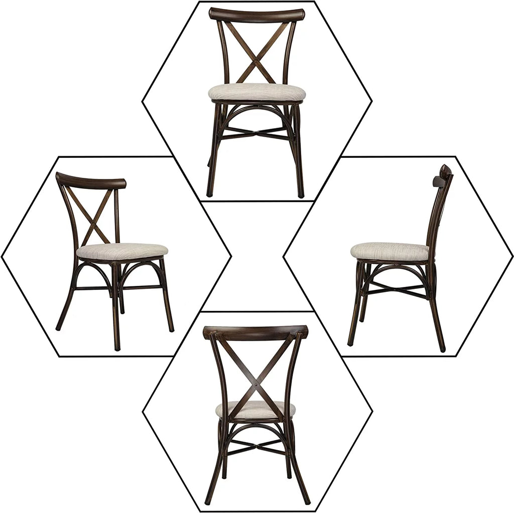 Upholstered Dining Chairs Set of 2 Sand Beige J179