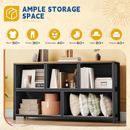 Fabric 5 Drawer Dresser TV Stand X7284