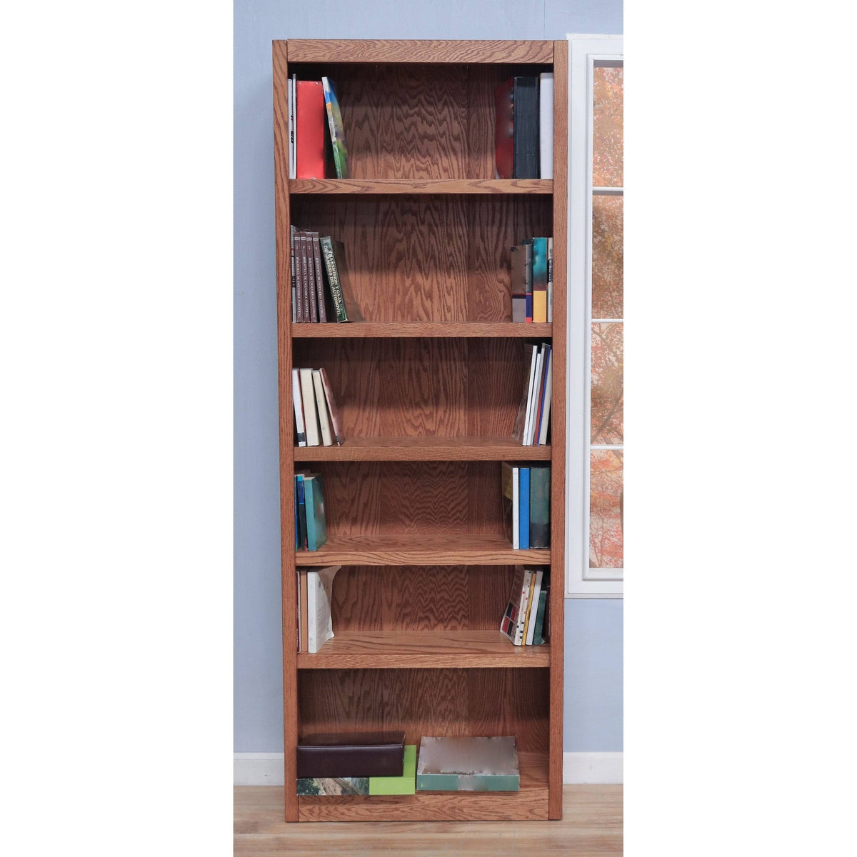 Cherry 6 Shelves Bookcase B994