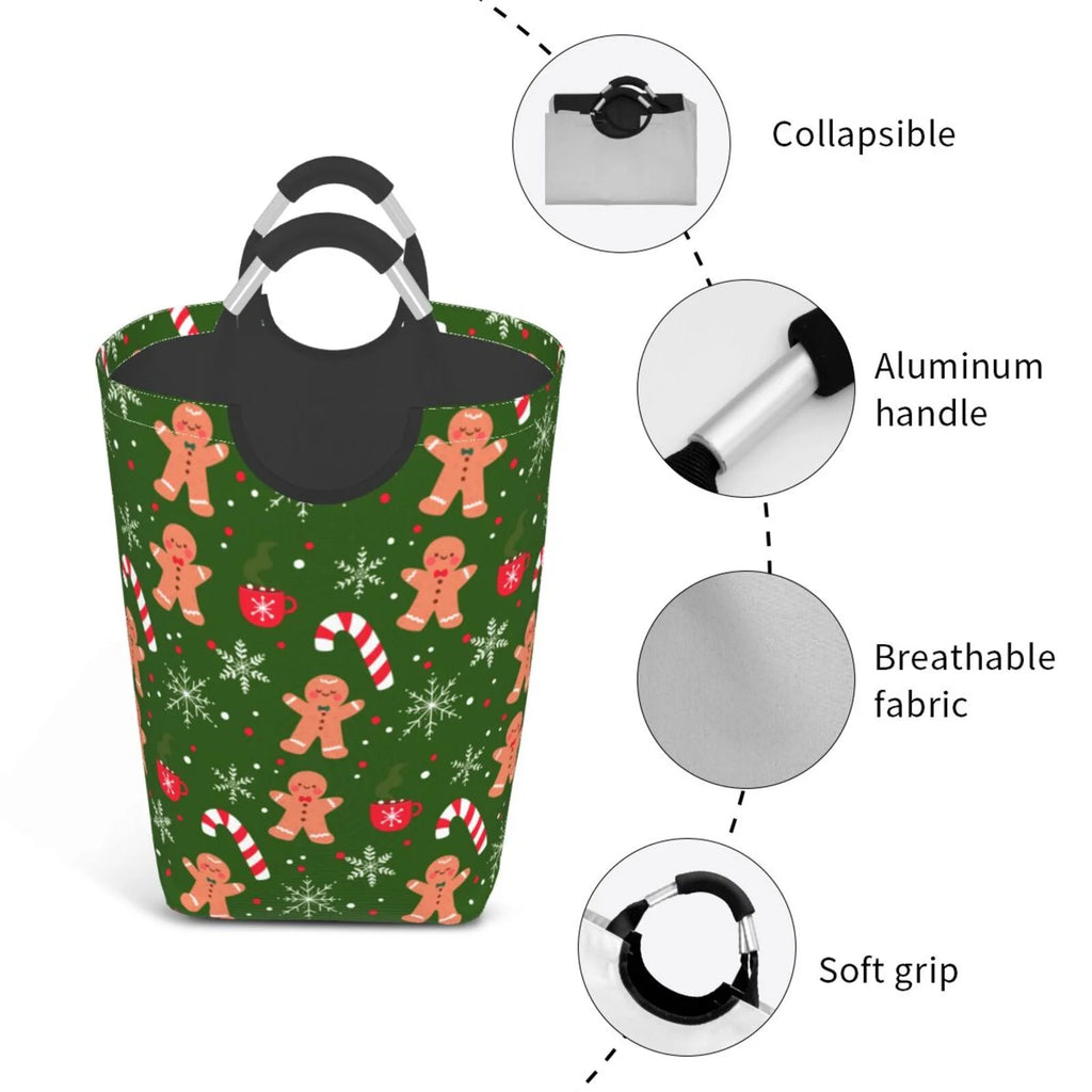 Collapsible Laundry Basket Hamper with Aluminum Handle, 50L N586