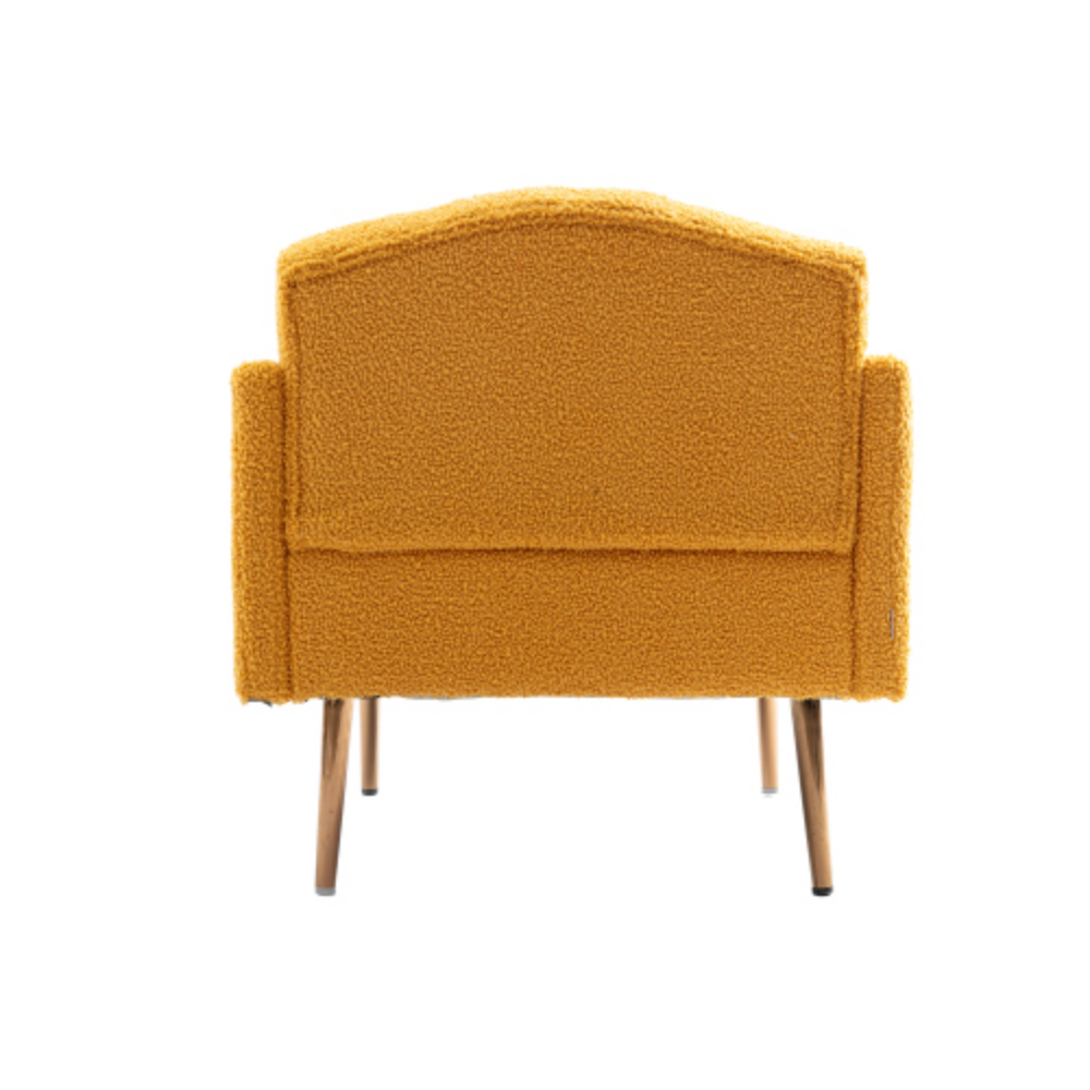 Mustard Teddy Accent Chair with Metal Feet Y21072