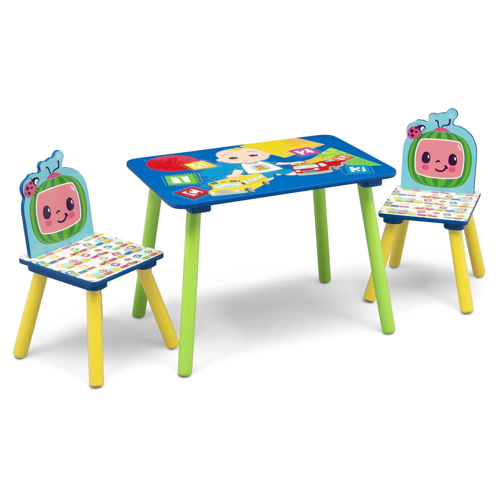 4-Piece Toddler Playroom Set with Play Table and 6 Bin Toy Organizer S3235