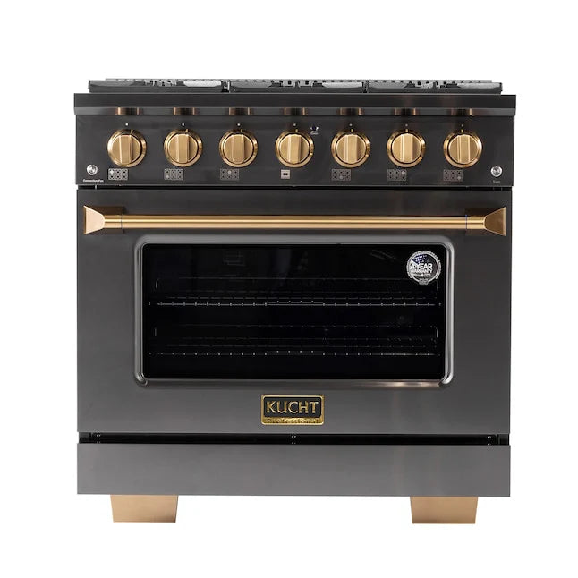 36 5.2 cu. ft. Dual Fuel Range Titanium Stainless Steel L356819