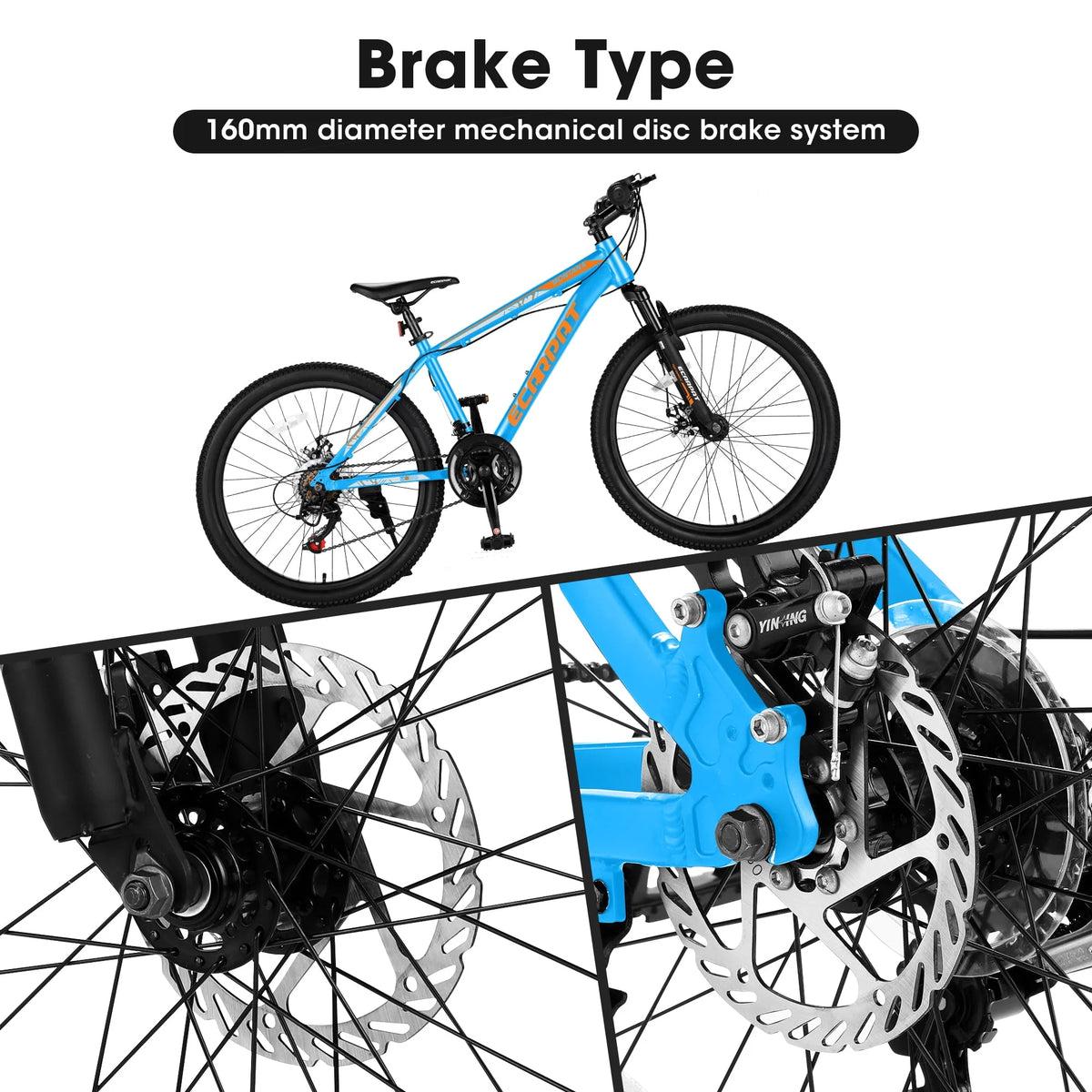 26 Aluminum Mountain Bike with Disc Brakes & Suspension B48266