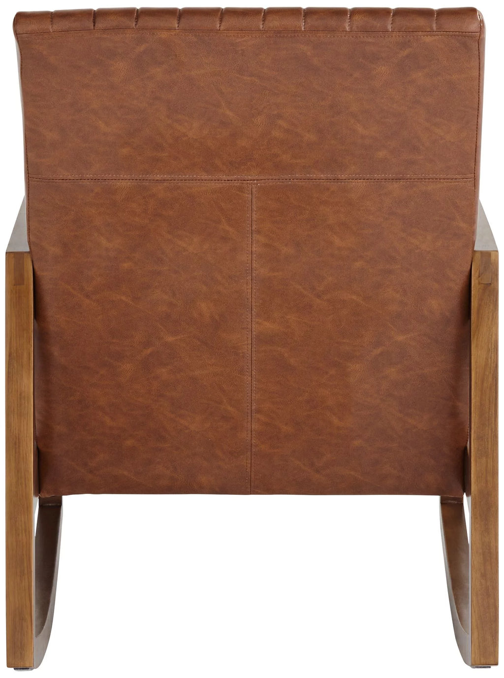 Rust Brown Wood Frame Rocking Chair U283072
