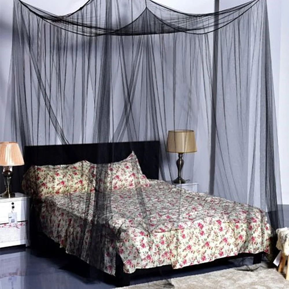 Black Mosquito Net Canopy for Double Beds M9113