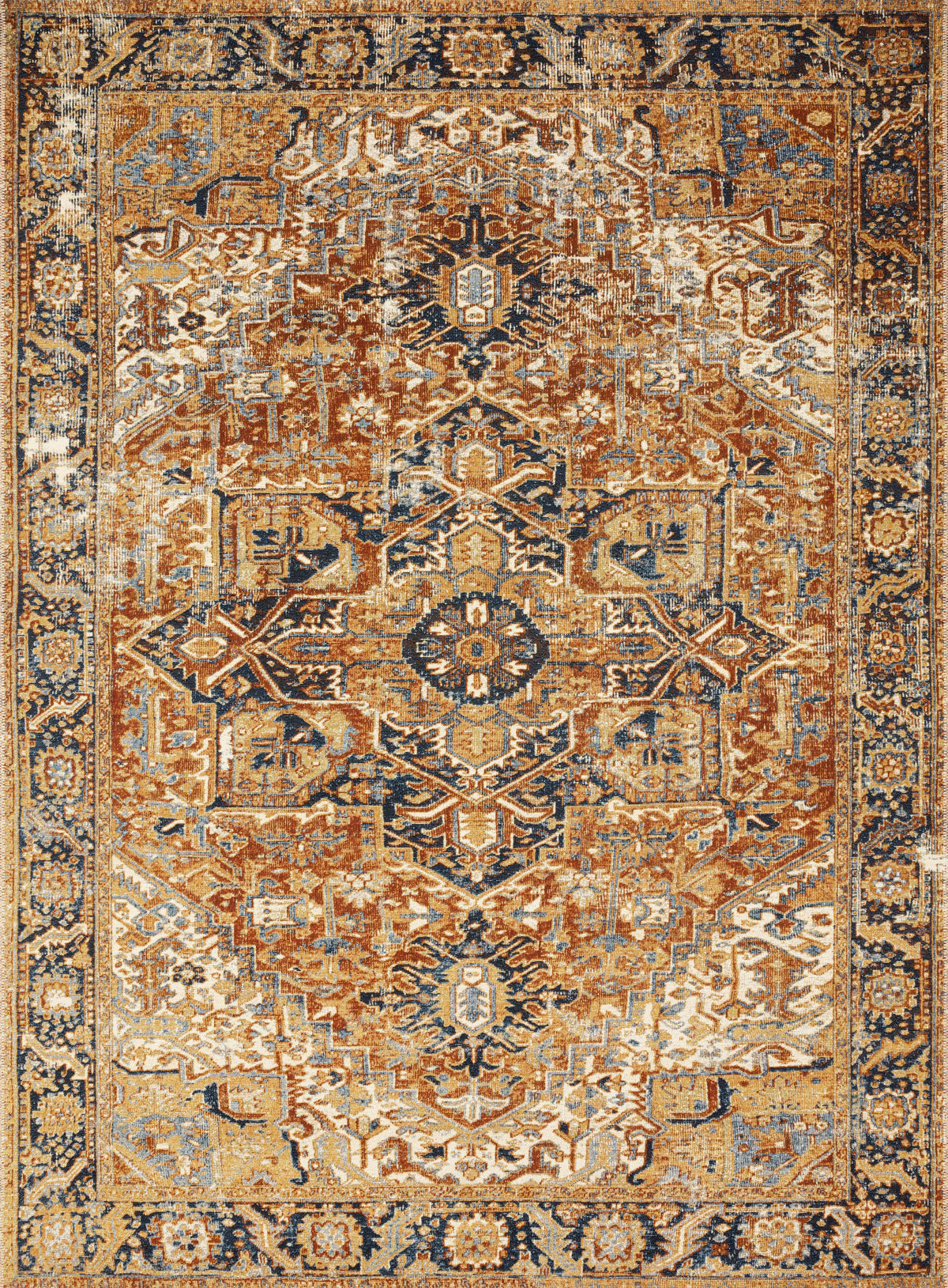 Red Navy 10'6 x 13'9 Rug V3578