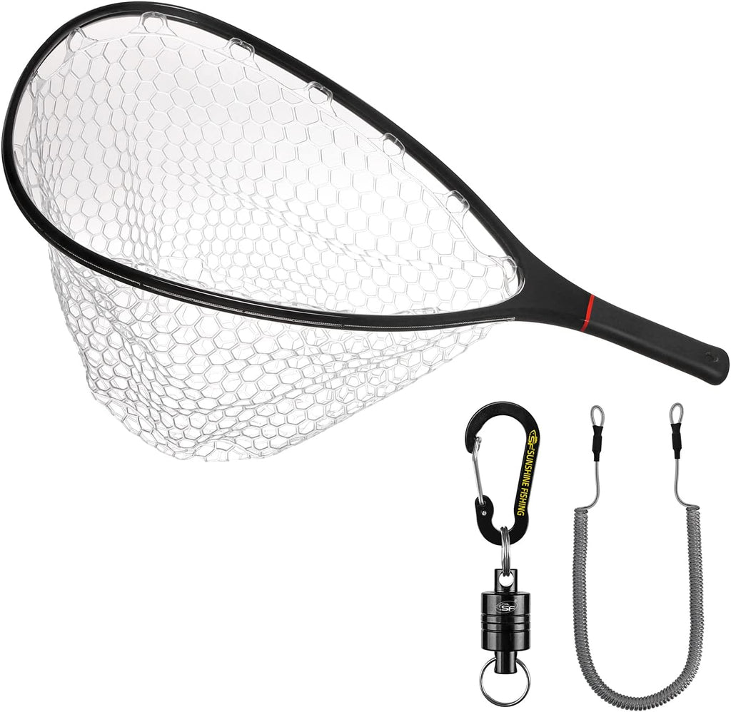 Stealth Carbon Fiber Landing Net with Soft Silicone Rubber Mesh G51781