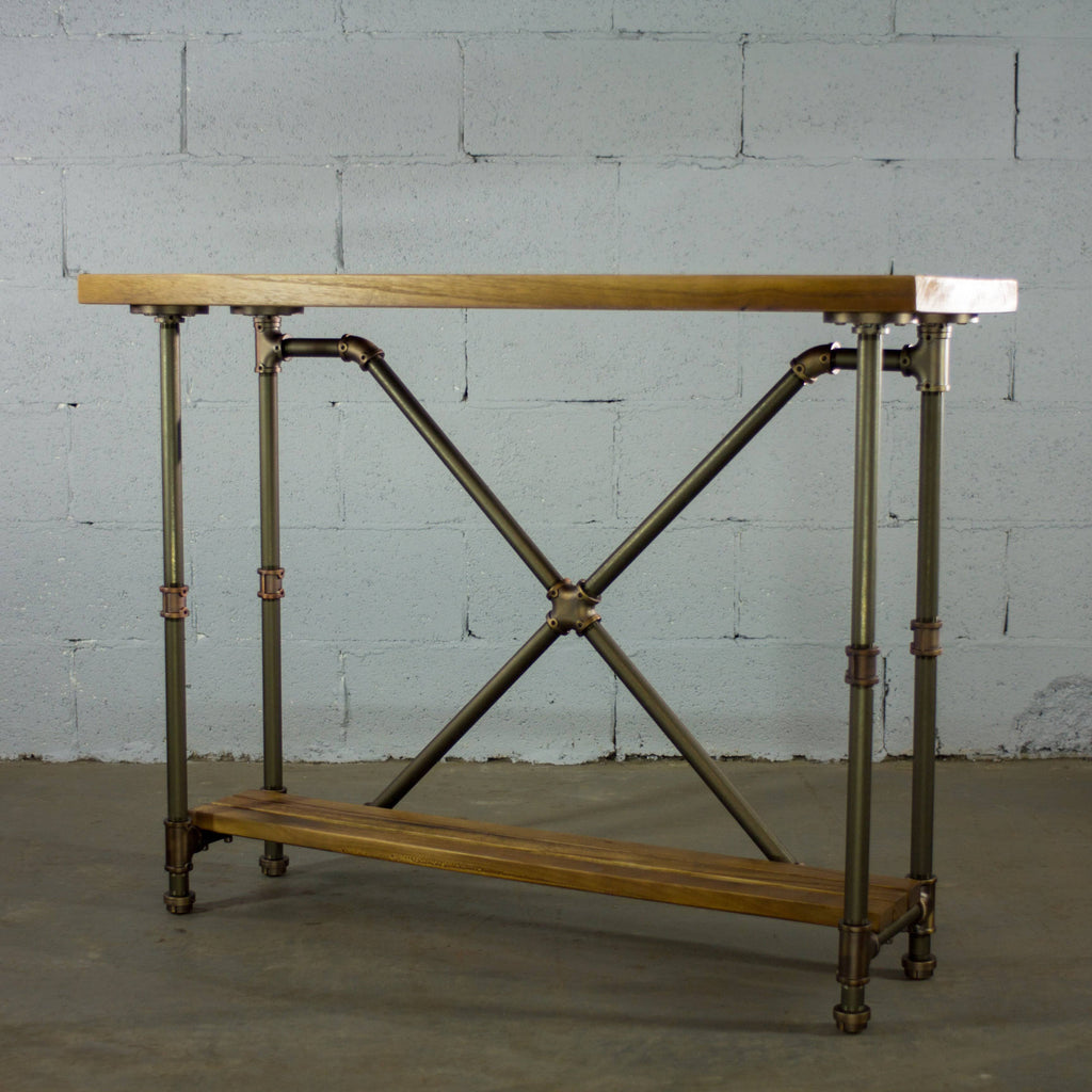 Bronze Industrial Console Table A331134