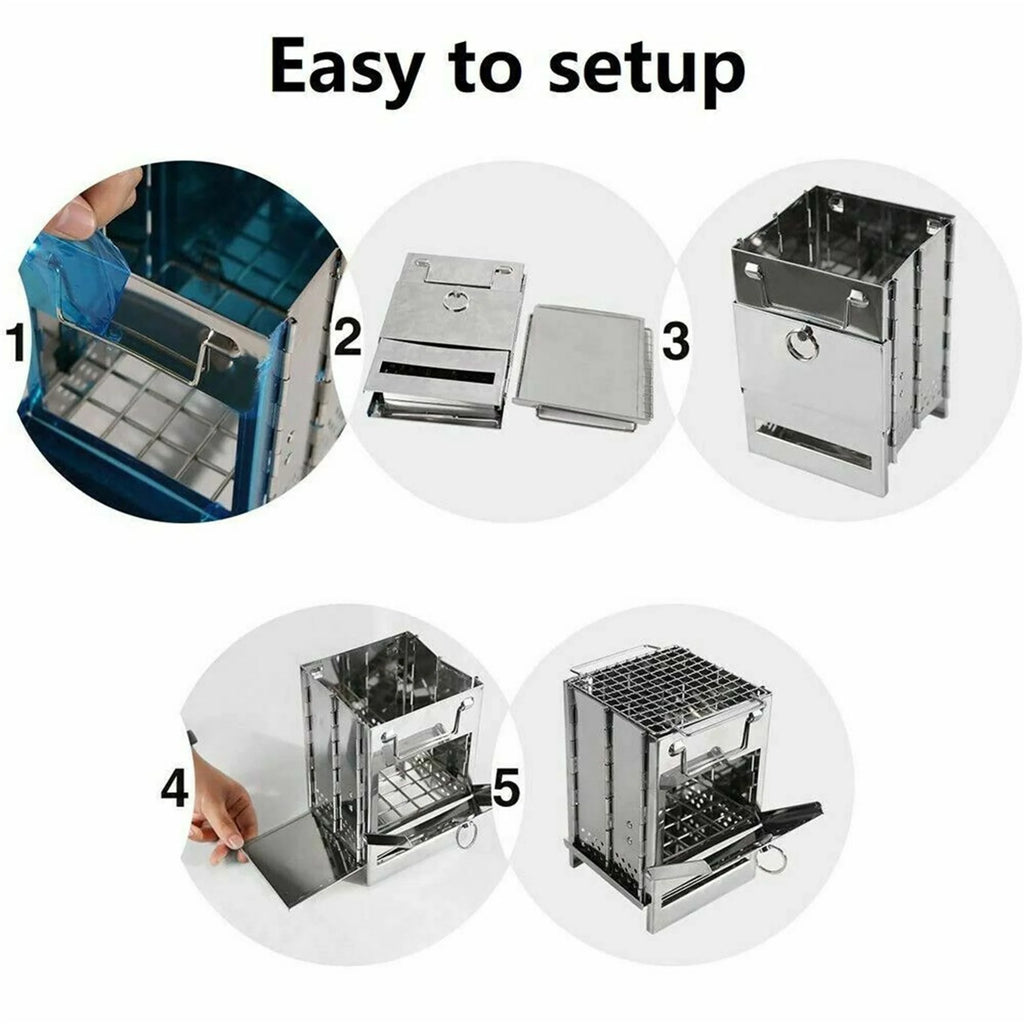 Portable Stainless Steel Wood Burning Stove X5388