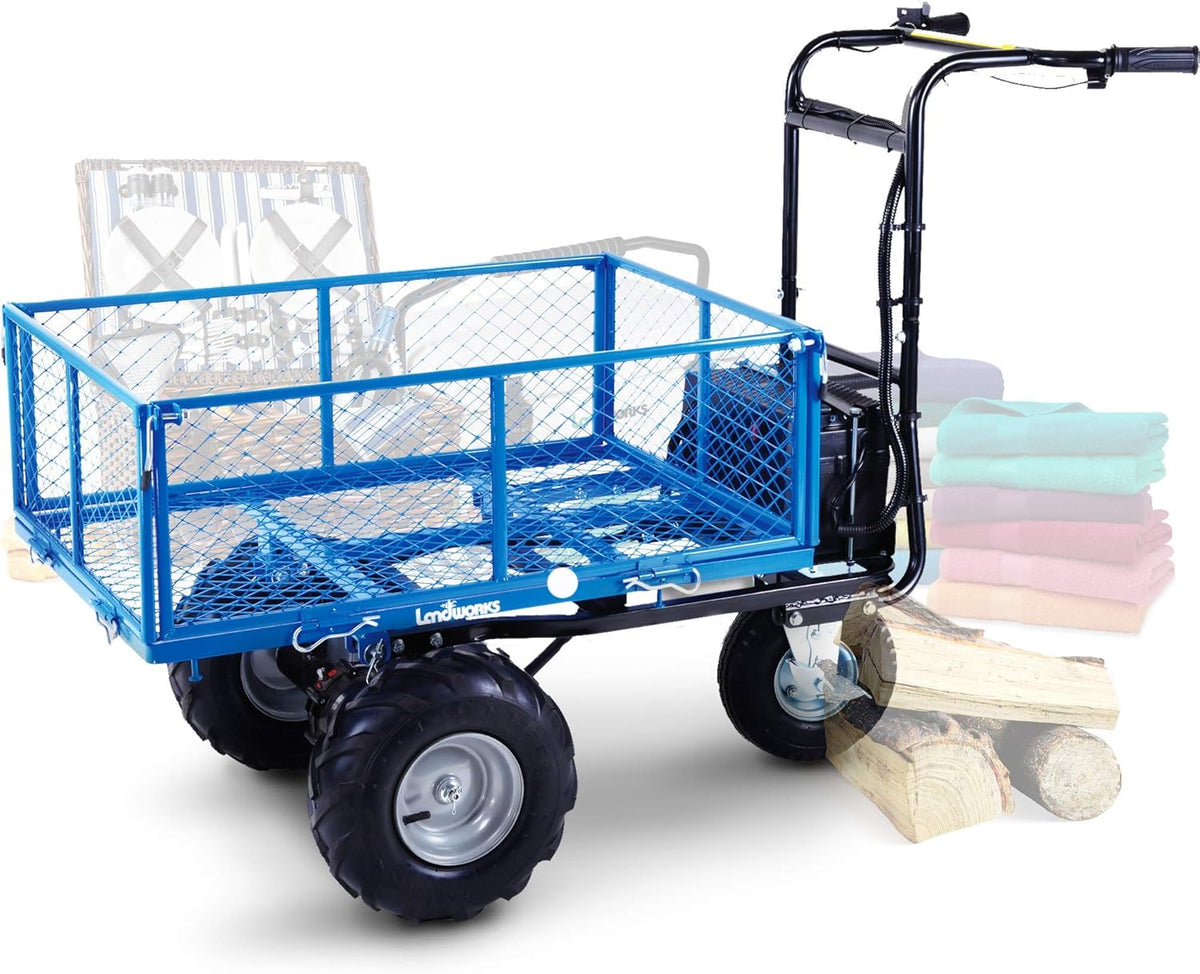 Electric Utility Cart Hand Truck 500W Battery Driven Max 500Lbs Load U104814