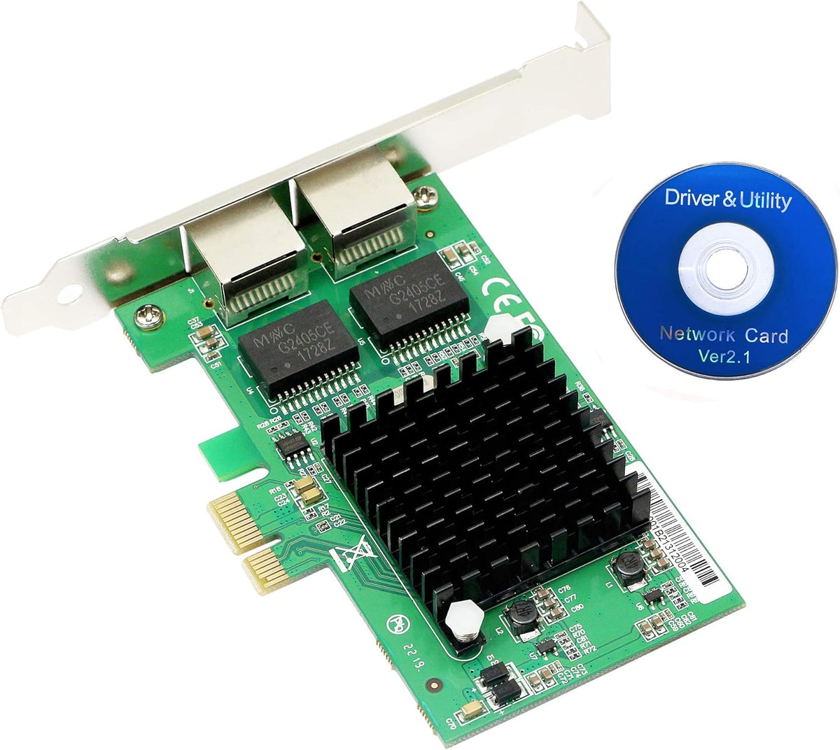 Dual Port Gigabit Ethernet PCI-E Network Card with Low Profile Bracket G278540