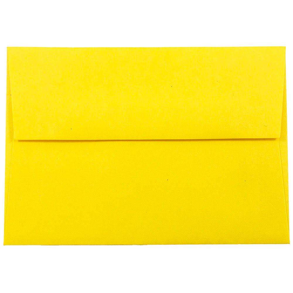 4Bar A1 Envelopes, 3 5/8 x 5 1/8, Brite Hue Yellow Recycled, 1000/Carton E391