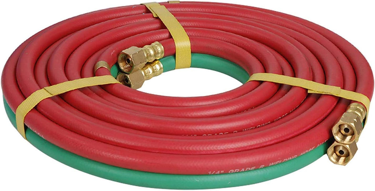 Oxygen & Acetylene Gas Cutting Torch and Welding Kit with Two Hose, Regulator Gauges, Storage Case R139
