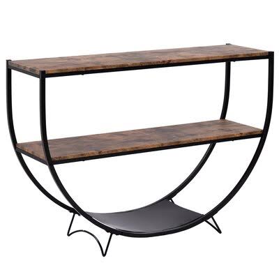 Distressed Brown Console Table D8782